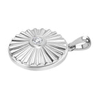 Zirkonia Anhänger 925 Silber rhodiniert 0.45 ct
