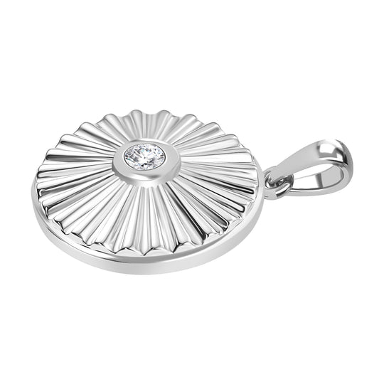 Zirkonia Anhänger 925 Silber rhodiniert 0.45 ct