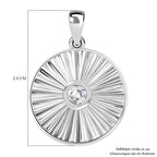 Zirkonia Anhänger 925 Silber rhodiniert 0.45 ct