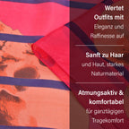 LA MAREY - Chiffonschal aus 100% Mulberry Seide, Größe 110x180 cm, Rosa