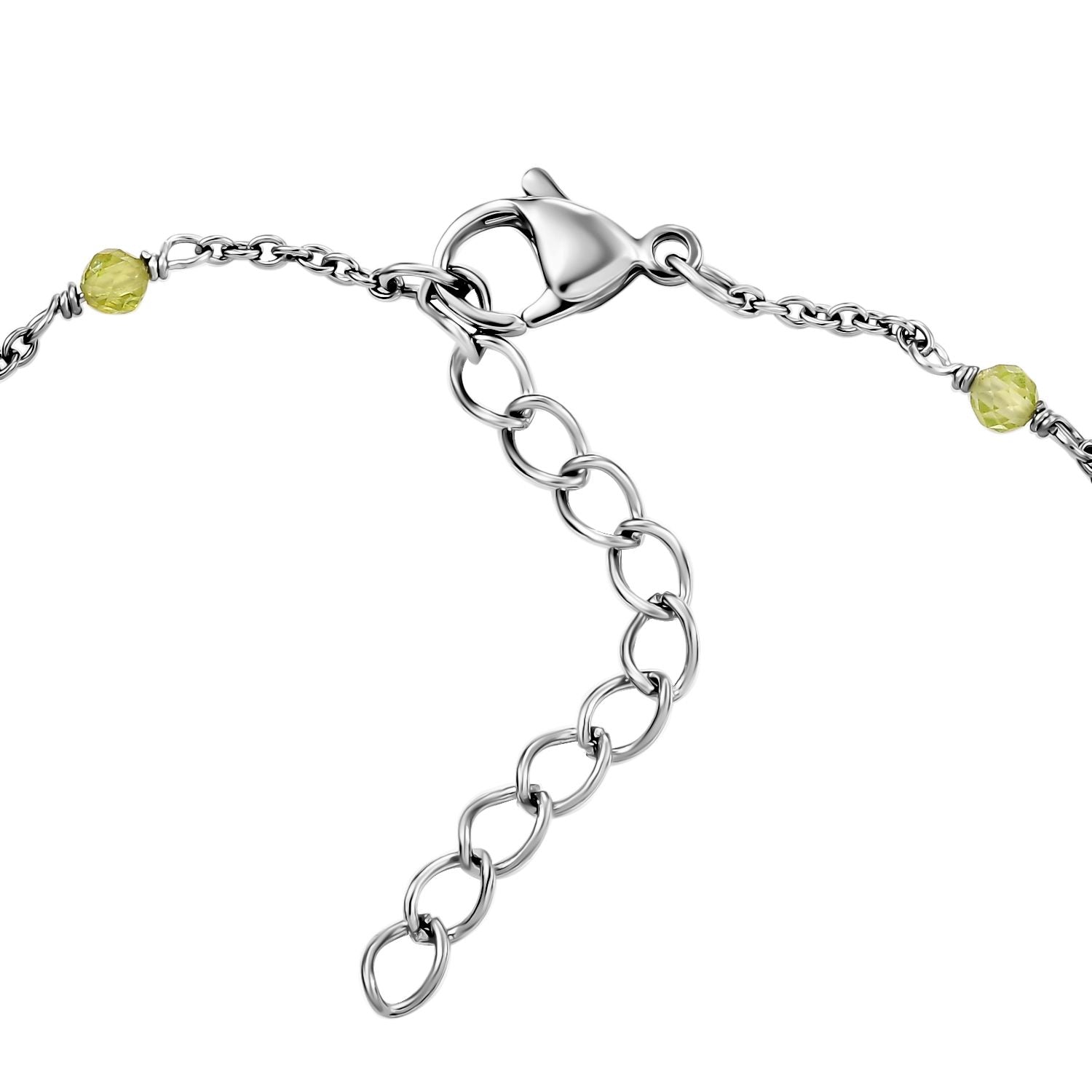 Mehrfarbiges Edelstein Armband ca. 18 cm + 5 cm Extender, Nickelfreies Messing ca. 5.49 ct