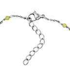 Mehrfarbiges Edelstein Armband ca. 18 cm + 5 cm Extender, Nickelfreies Messing ca. 5.49 ct