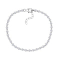 Moissanit Armband, 19cm, 925 Silber rhodiniert - 3,68 ct.