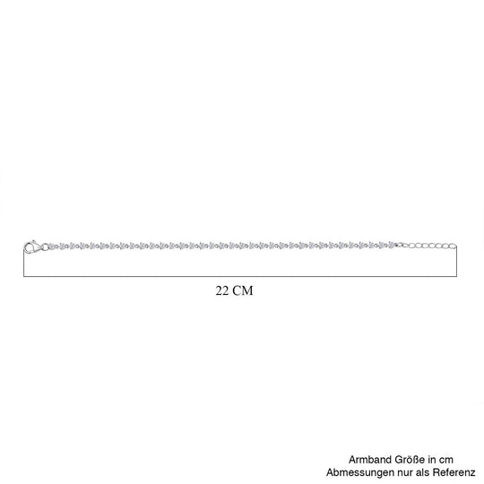 Moissanit Armband ca. 19 cm + 2.5 cm 925 Silber 750 Gelbgold Vermeil ca. 3.68 ct