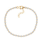 Moissanit Armband ca. 19 cm + 2.5 cm 925 Silber rhodiniert ca. 3.68 ct