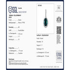 Rhapsody AAAA Pirineu Lagunen Turmalin, Weißer Diamant SGL zertifiziert Anhänger 950 Platin ca. 1,98 ct.