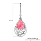 AA Norwegische Thulit Ohrringe, Silberfarben, ca. 4.63 ct