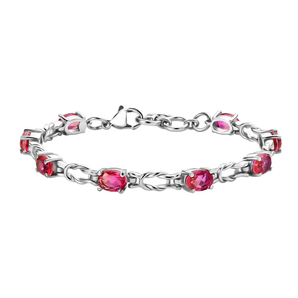 Sunset Quarz Triplette Armband ca. 19 cm 316L Edelstahl ca. 7.23 ct