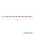 Sunset Quarz Triplette Armband ca. 19 cm 316L Edelstahl ca. 7.23 ct