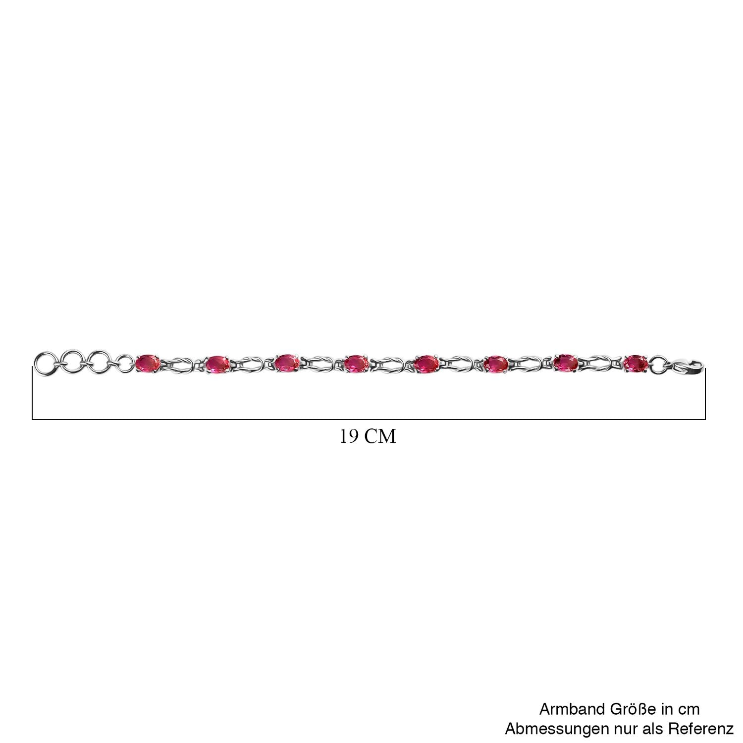 Sunset Quarz Triplette Armband ca. 19 cm 316L Edelstahl ca. 7.23 ct