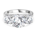 Moissanit Ring 925 Silber rhodiniert (Größe 16.00) ca. 4,24 ct