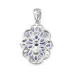 Tansanit Anhänger 925 Silber rhodiniert ca. 2.27 ct
