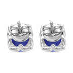 Tansanit-Farbe Quarz Ohrringe 925 Silber platiniert ca. 3.12 ct