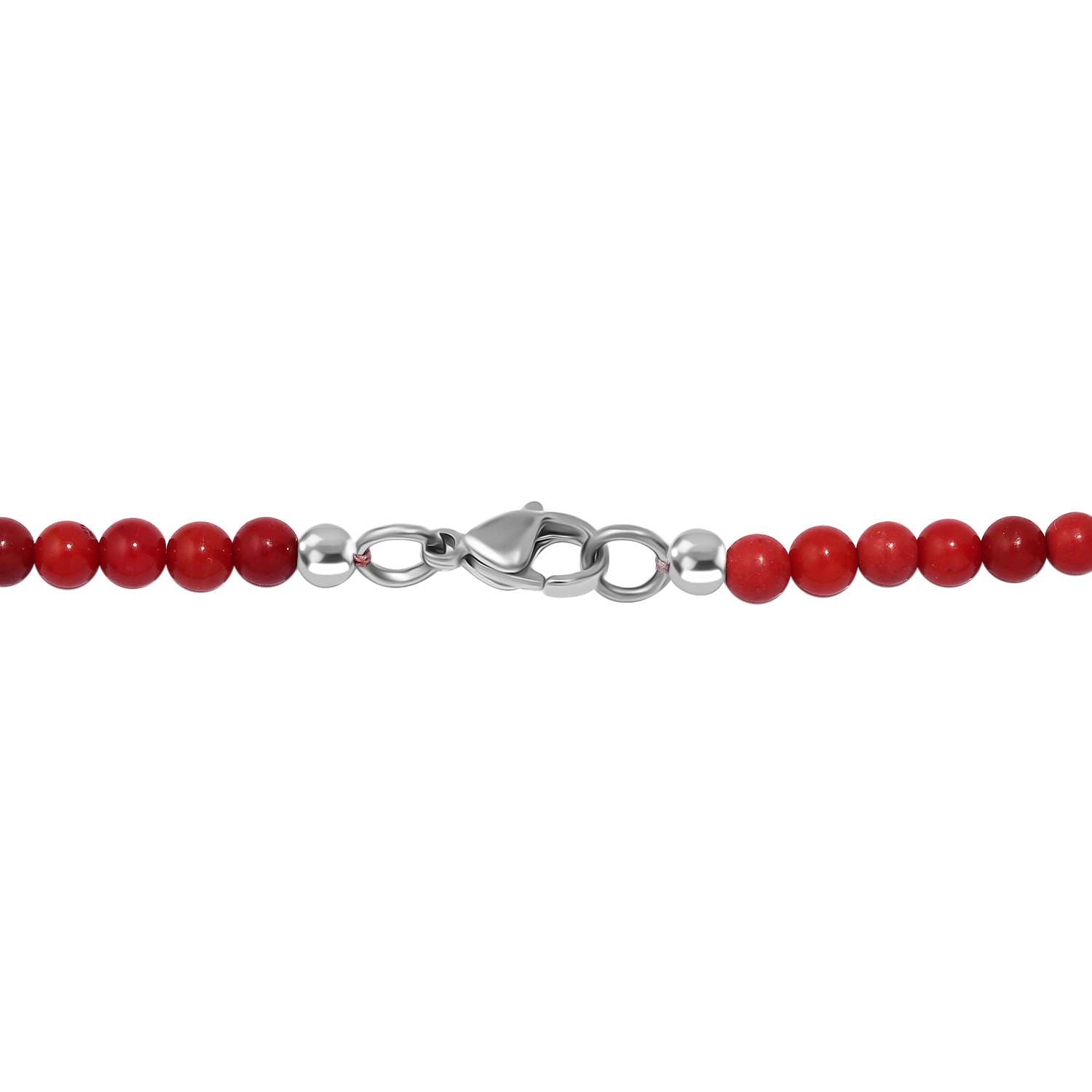 Schwamm Koralle Halskette ca. 50 cm Edelstahl platiniert ca. 88.88 ct