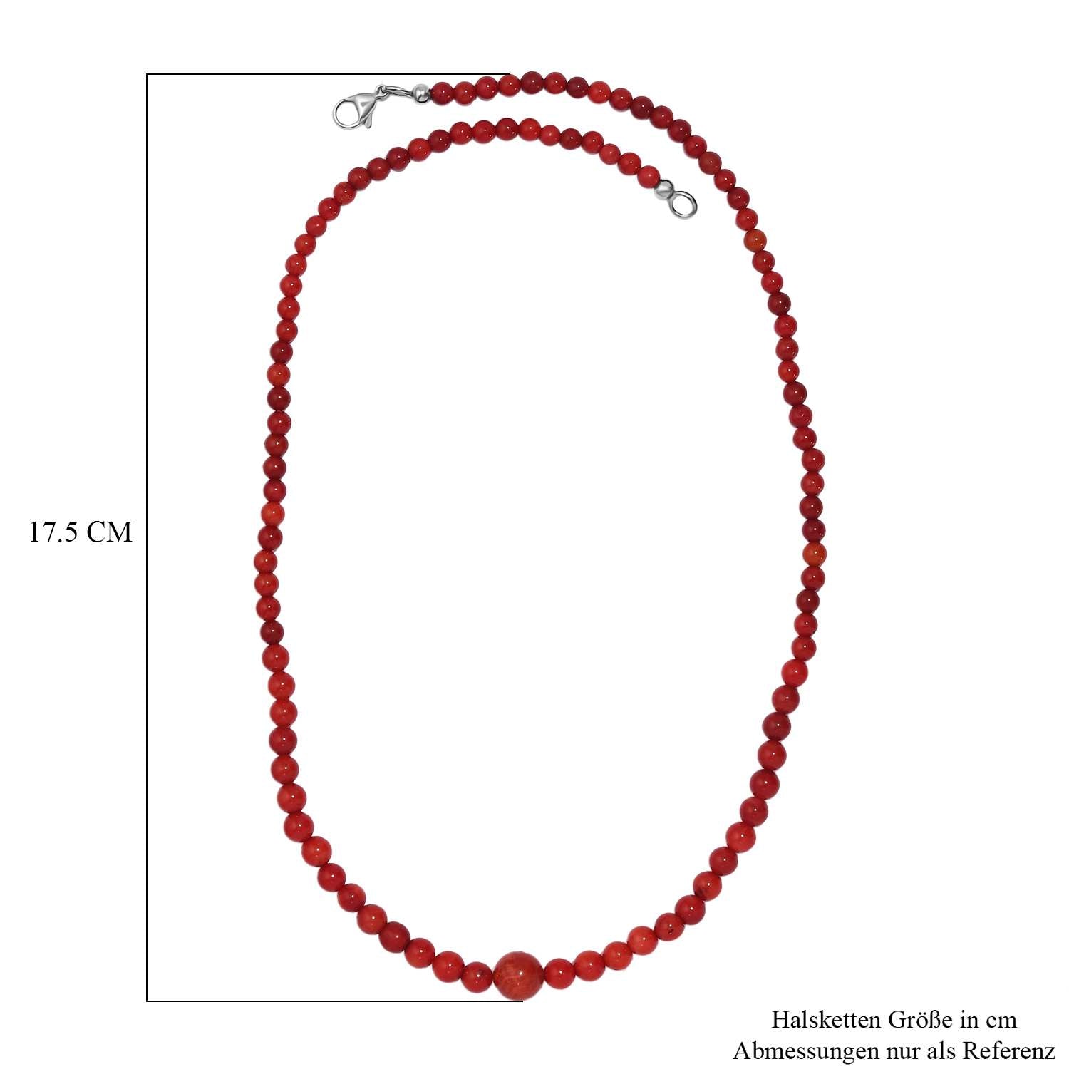 Schwamm Koralle Halskette ca. 50 cm Edelstahl platiniert ca. 88.88 ct