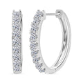 LUXURIANT SI-GH Labor Diamant Ohrringe, 925 Silber platiniert - 1 ct.
