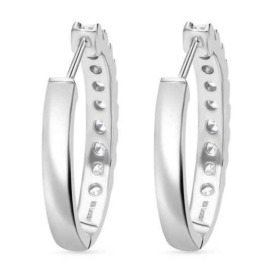 Luxuriant Diamond - Lab Grown Diamant SI-GH Ohrringe 925 Silber platiniert ca. 1,00 ct.