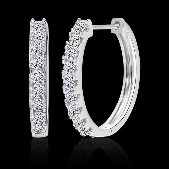 Luxuriant Diamond - Lab Grown Diamant SI-GH Ohrringe 925 Silber platiniert ca. 1,00 ct.