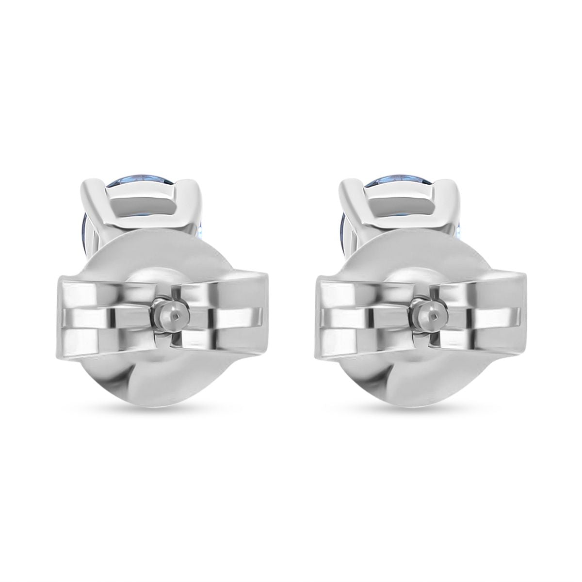 LUXURIANT DIAMOND - SI Lab Grown Blauer Diamant Ohrringe 925 Silber platiniert ca. 0.50 ct