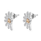 J Francis gefertigt mit SWAROVSKI - Gelber Zirkonia, Zirkonia Ohrringe 925 Silber rhodiniert