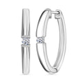 LUXURIANT SI-GH Labor Diamant Ohrringe, 925 Silber platiniert - 0,10 ct.