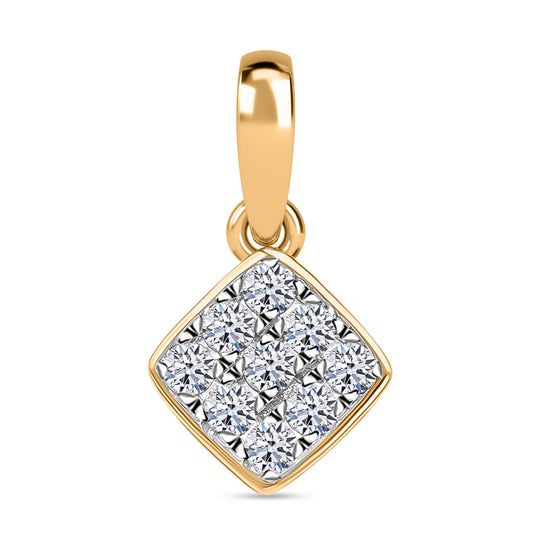Luxuriant Diamond - Lab Grown Diamant SI-GH Anhänger 925 Silber platiniert ca. 0.25 ct