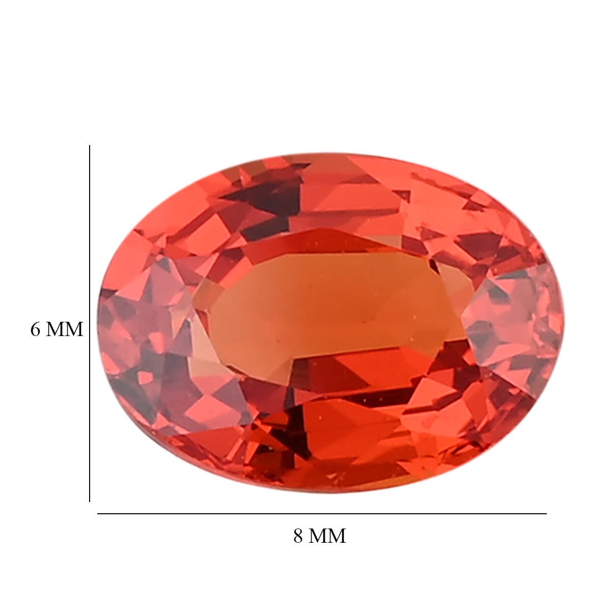 AAAA Sunset Sapphir Oval 8x6 1.66 ct