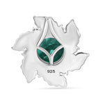 Smaragd-Quarz Triplette Anhänger 925 Silber rhodiniert ca. 2.14 ct