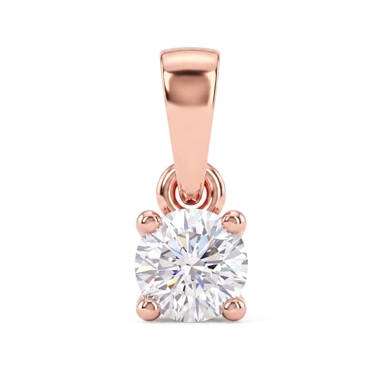Moissanit Solitär Anhänger, 925 Silber rhodiniert - 0,22 ct.