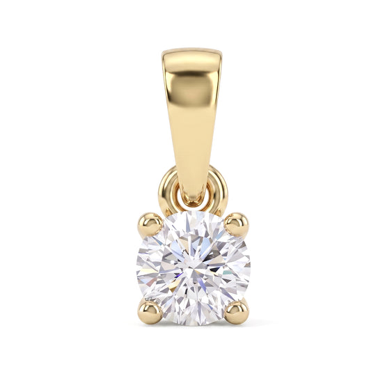 Moissanit Solitär Anhänger, 925 Silber rhodiniert - 0,22 ct.