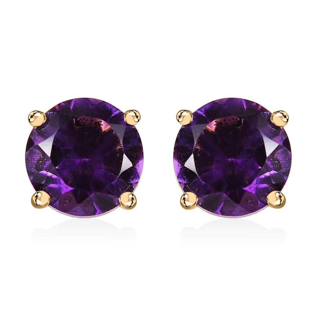 AAA Marokkanischer Amethyst Ohrringe 417 Gold ca. 1,60 ct.