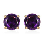 AAA Marokkanischer Amethyst Ohrringe 417 Gold ca. 1,60 ct.