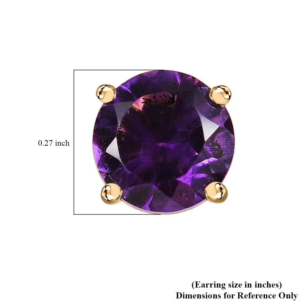 AAA Marokkanischer Amethyst Ohrringe 417 Gold ca. 1,60 ct.