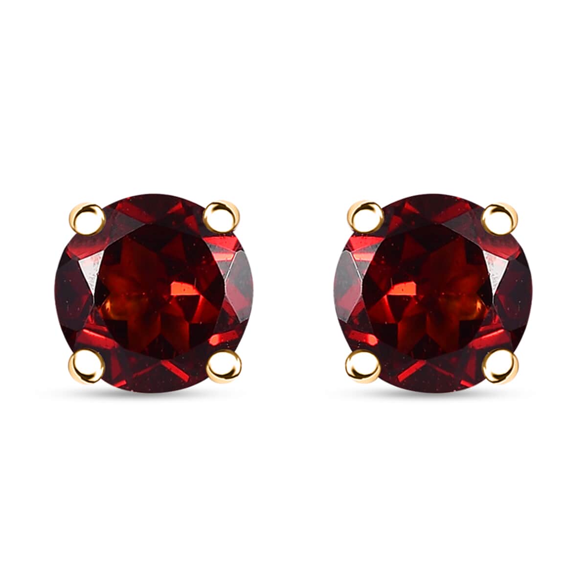 AAA Roter Granat Ohrringe 417 Gold ca. 1,60 ct.