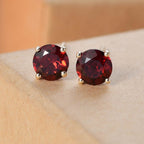 AAA Roter Granat Ohrringe 417 Gold ca. 1,60 ct.