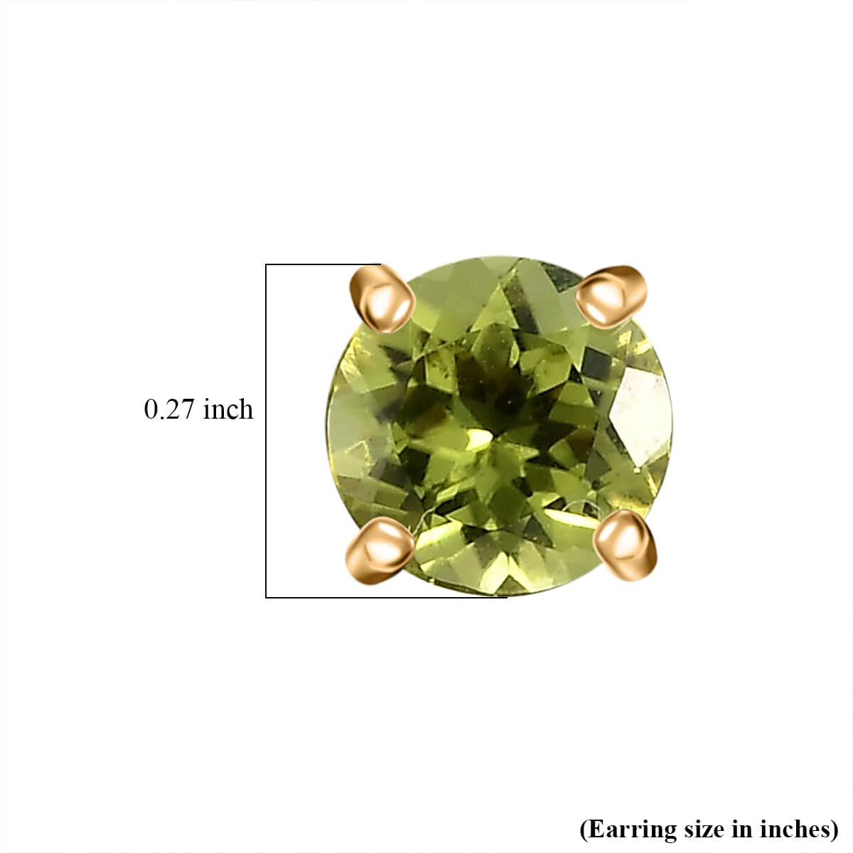 AAA Peridot Ohrringe 417 Gold ca. 1,60 ct.