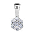 LUXURIANT SI Labor Diamant Anhänger, 925 Silber platiniert - 0,51 ct.
