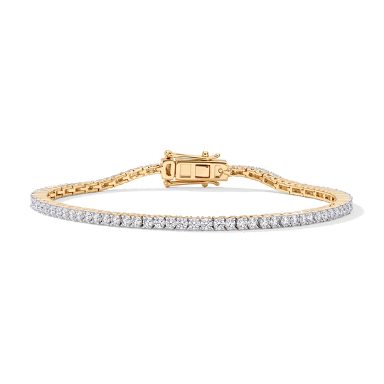 LUXURIANT SGL zertifiziertes VS-EF Labor Diamant Armband in 585 Weißgold, 19 cm - 5 ct.