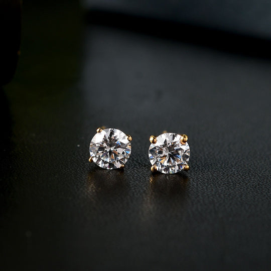 J Francis gefertigt mit SWAROVSKI Zirkonia Ohrringe 925 Silber vergoldet