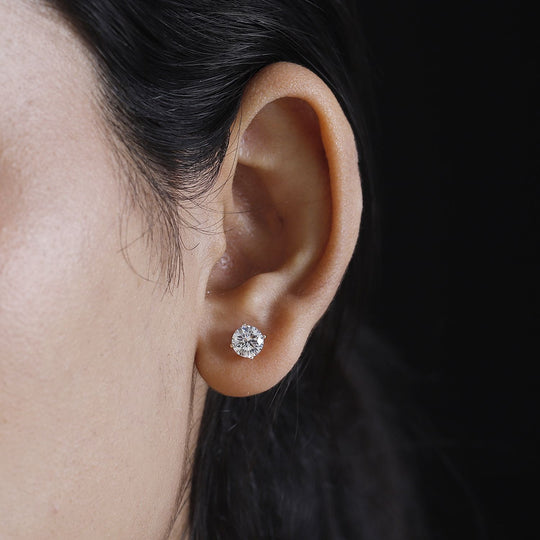 J Francis gefertigt mit SWAROVSKI Zirkonia Ohrringe 925 Silber vergoldet