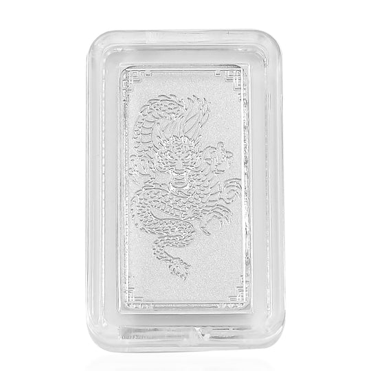 999 Platinbarren Drachenmotiv, 10x20x0,23 mm, 1,00g