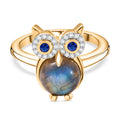 GP Trionfo Kollection, Kyanit Ring 925 Silber 750 Gelbgold Vermeil (Größe 20.00) ca. 5.14 ct