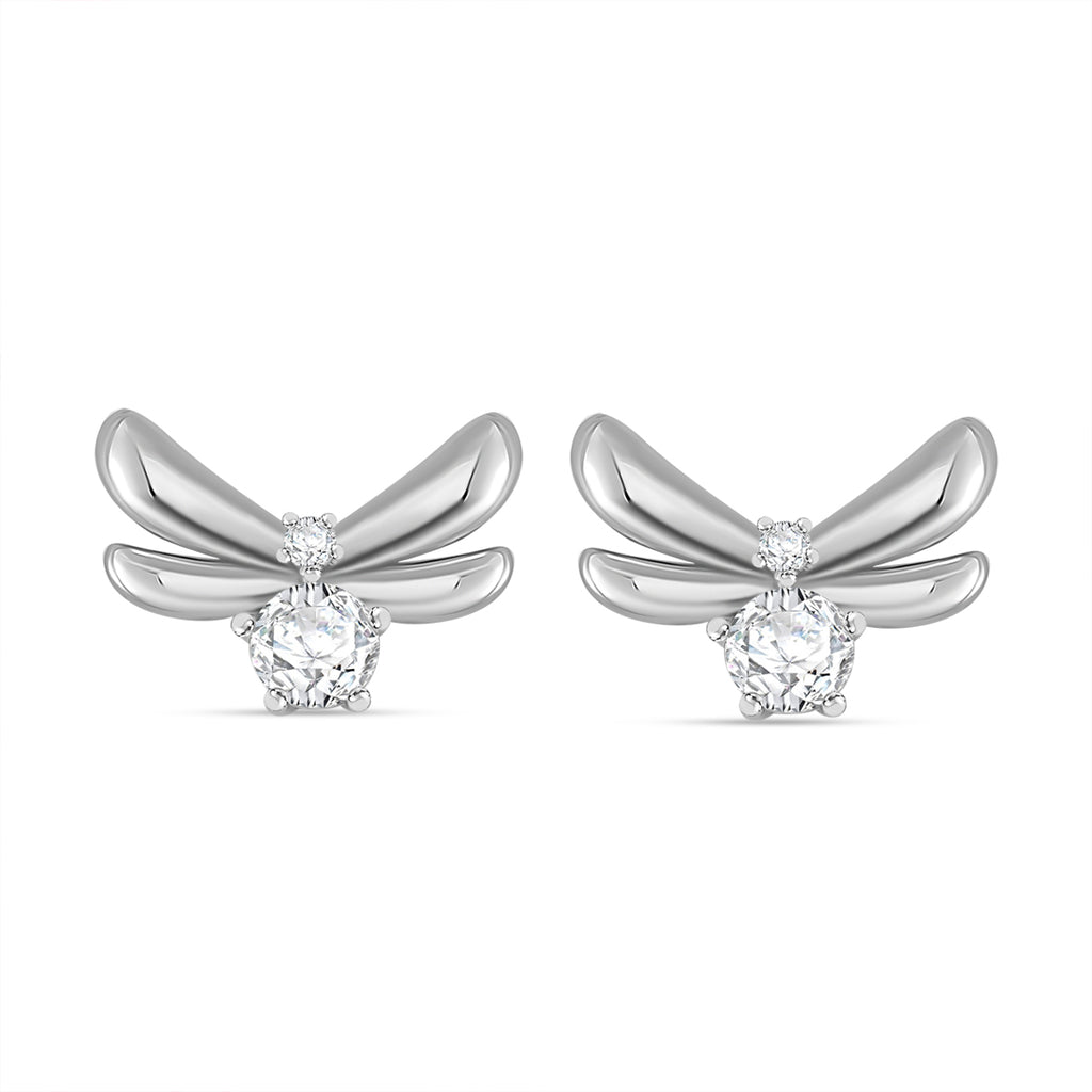 Moissanit Ohrringe 925 Silber rhodiniert ca. 0.86 ct