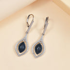 Blauer Diamant Ohrringe, Nickelfreies Messing