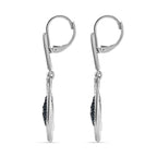 Blauer Diamant Ohrringe, Nickelfreies Messing