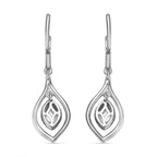 Blauer Diamant Ohrringe, Nickelfreies Messing