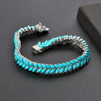 D'Joy AA Lagunen-Türkis Armband ca. 18.5 cm 925 Silber Rhodiniert ca. 15,37 ct.