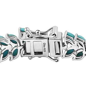 D'Joy AA Sleeping Beauty Türkis Armband ca. 18.5 cm 925 Silber Rhodiniert ca. 15.37 ct