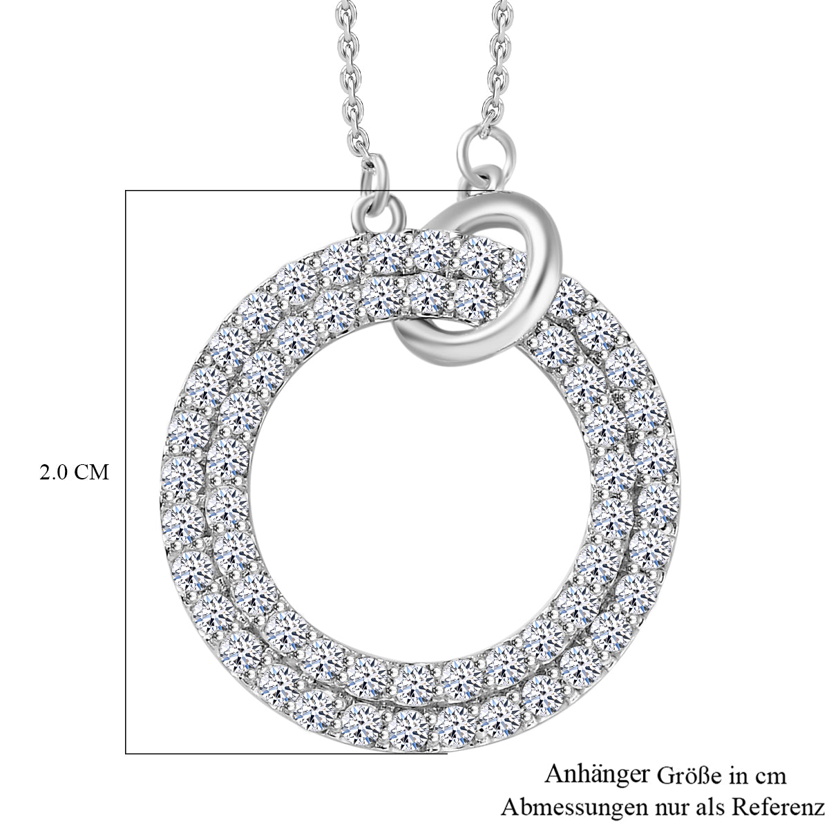 LUXURIANT DIAMOND - Lab Grown Diamant SI-GH Halskette ca. 43+5 cm 925 Silber ca. 1.00 ct