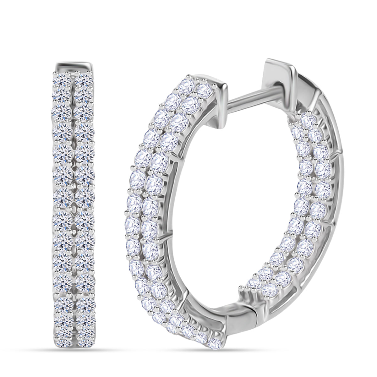 LUXURIANT DIAMOND - Lab Grown Diamant SI-GH Ohrringe 925 Silber ca. 1.50 ct